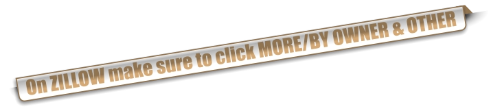 On ZILLOW make sure to click MORE/BY OWNER & OTHER